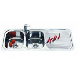 Double Bowl Kitchen Sink - 1180x480mm